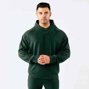 Ensemble de jogging de fitness de luxe de meilleure qualité Survêtements coupe-vent à fermeture éclair et à capuche de taille personnalisée Survêtements solides et lourds de grande taille - Product Image 2