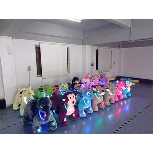 Permainan hewan Stuffy dioperasikan baterai dewasa dengan sistem koin hiburan permainan hewan de brinquedo de passeio untuk anak-anak