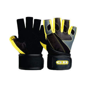 ถุงมือยกน้ำหนักหนังแท้สีพื้นคุณภาพสูงปี 2024 แบบครึ่งนิ้ว สายรัดข้อมือปรับได้ สำหรับออกกำลังกาย ปั่นจักรยาน รับน้ำหนักมาก - Product Image 1