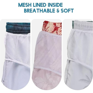 กางเกงขาสั้นเอวยางยืดระบายอากาศได้ดีสำหรับผู้ชาย สีเทาเข้ม สไตล์ชายหาด เหมาะสำหรับออกกำลังกายและสวมใส่ลำลอง มีกระเป๋า - Product Image 6