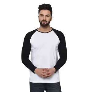 Camisetas orgánicas de manga larga con Cuello redondo alto, camisetas grandes y altas de talla grande, camisetas para hombres y mujeres