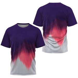 2025 New Arrival Men's Boxy Oversized T-<b>Shirt</b> Quick Dry Crew Neck with Digital Print Made of <b>100</b>% Cotton and <b>Polyester</b> - Product Image 1