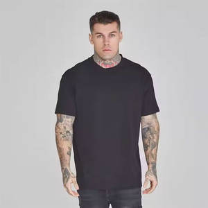 Camiseta de gran tamaño ecológica de 100% algodón para hombre, ajustada, con hombros caídos, Calle/informal, peso pesado, patrón liso en blanco - Product Image 5