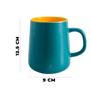 Tazza in Ceramica Minimalista da 12oz con Coperchio Termoresistente 3D, Logo Inciso al Laser, Lavabile in Lavastoviglie, per Bevande Calde e Fredde, con Cucchiaio, Caratteristiche Sublimatiche - Product Image 3