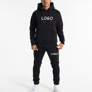Traje de jogging Logotipo personalizado Algodón de rizo francés Bloque de color en blanco Chándal Al Aire Libre Peso pesado Unisex Pantalones de chándal Sudadera con capucha Conjunto para hombre - Product Image 3