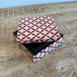 Caja de Joyería con Incrustaciones de Hueso, Hecha a Mano, Decorativa, de Construcción Duradera, Tamaño Personalizable, Acabado Natural para Joyas - Product Image 3