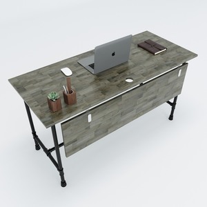 HBON003-Industrial Modern Design <b>Work</b> <b>Desk</b> 140x60 with Assembled Water Pipe Legs for Office & Bedroom Furniture - Product Image 1