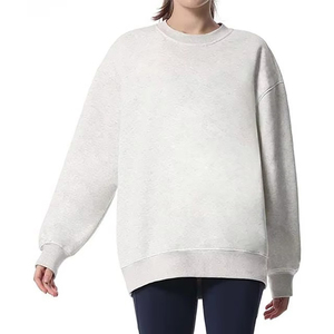 Sweat-shirts oversize pour femmes, hiver, 100% coton molletonné, effet délavé, imprimé sur le devant, logo personnalisé, qualité supérieure, séchage rapide - Product Image 4