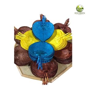 <b>Large</b> Handmade Bamboo <b>Fan</b> Natural Woven Palm Leaf Hand <b>Fan</b> for Asian <b>Decor</b> and Summer Festival Supplies - Product Image 5