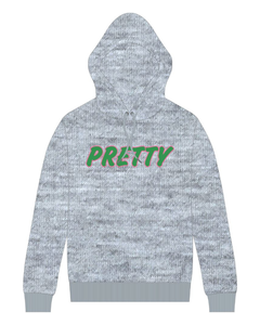 Sudadera con Capucha Gris 08 Pretty Girl, Ropa de Hermandad Griega, Sudadera Rosa y Verde para Mujeres, Ropa de Hermandad Universitaria, Moda Griega - Product Image 5