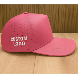 Casquettes de baseball Style 6 Panneaux Coton Poly OEM Logo Brodé Personnalisé pour Hommes Découpé Au Laser Trou Fabriqué Au Viet Nam - Product Image 3