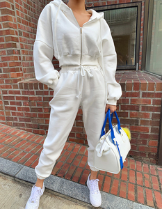 Survêtement de jogging pour femme en coton polaire et polyester confortable de haute qualité - Product Image 3