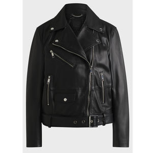 Motorcycle Style Biker Leather Jacket for <b>Men</b> Latest Design Winter 100% Leather <b>Men's</b> Jacket with Zipper Pockets - Product Image 6