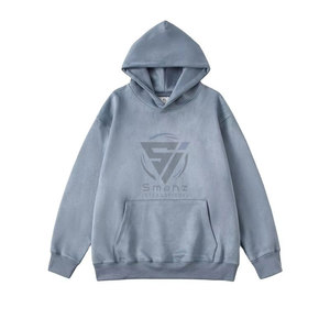 Sweat à capuche pour homme en tissu recyclé, coupe classique, 100% coton biologique, durable, avec poche, fabriqué par des fabricants - Product Image 4