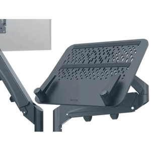 Ergo Braccio Doppio per Monitor Salvaspazio con Supporto per Laptop – Grigio Scuro - Product Image 6