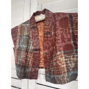 For <b>Rust</b> Kantha Capped Sleeve <b>Top</b> Versatile Outer Wear - Product Image 1