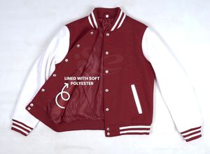 Chaqueta Varsity para mujer 2025, superventas, chaqueta de invierno ajustada de béisbol estilo Letterman de la mejor calidad para adultos, tallas grandes para mujer - Product Image 3