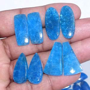 Par de Apatitas Super Naturales de Alta Calidad, Gemas de Cuarzo Sueltas en Forma de Cabujón para Fabricación de Joyería, Tamaños y Formas Personalizables, Envío Rápido - Product Image 2