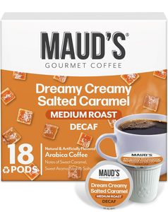 Cápsulas de Café Descafeinado con Sabor a Caramelo Salado de Maud's, 18 Unidades, Café Descafeinado de Tueste Medio en Cápsulas Individuales - Product Image 3