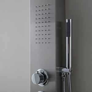 Panel de Ducha de Acero Inoxidable con Jets de Hidromasaje Cromados, Conjuntos de Baño - Product Image 3