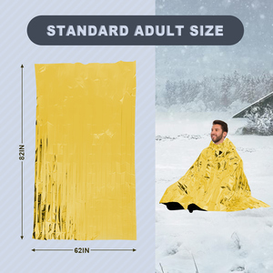 <span class=keywords><strong>Manta</strong></span> Térmica de Emergencia de Material PE, Certificación CE, Plateada/Dorada, Diseño Personalizado, Compacta, Aislante, 12um de Grosor, Brillante - Product Image 2