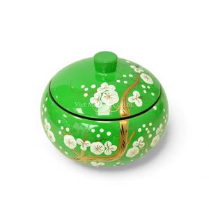 Pot de rangement multifonctionnel en laque bohème fait à la main, récipient décoratif pour la maison, la table, la cuisine, la salle de bain - Product Image 2