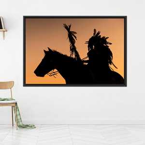 Elegant Indian Woman Print <b>Canvas</b> Artwork, Modern <b>Floating</b> Frame Decor,1P:Black <b>Framed</b> - Product Image 1