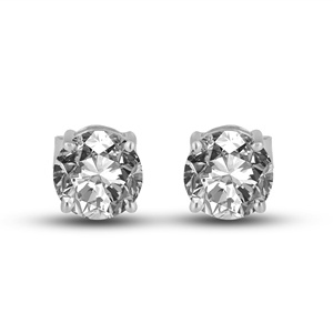 NOVAMART Fine Sterling <b>Silver</b> Solitaire Zircon <b>Stud</b> Earrings-925 by Silverings Wholesale Export - Product Image 6