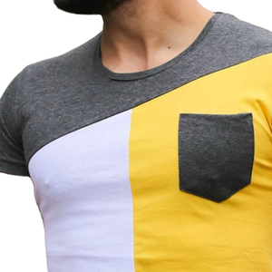 Vente en gros de t-shirts décontractés en coton à manches courtes pour hommes, style américain, col en O, t-shirts 100% coton de haute qualité pour hommes - Product Image 2