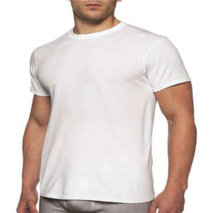 T-shirts unis pour hommes tenue de mode décontractée douce et confortable tissu en coton respirant OEM ODM fournisseur de gros direct d'usine - Product Image 3