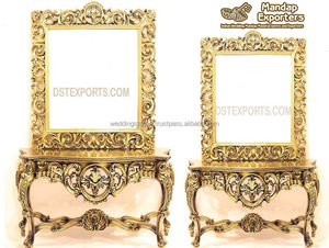 Conjunto de sofás de madera tallada a mano para sala de estar, muebles de estilo Maharaja de cuero tallado a mano, de lujo, estilo King - Product Image 6