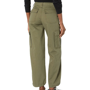 Ropa de calle personalizada, pantalones Cargo para mujer, traje de moda de Color liso personalizado, pantalones Cargo transpirables para mujer - Product Image 2