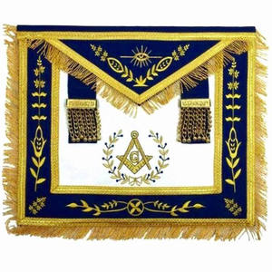 Ciondolo Massonico Personalizzato in Pelle di Agnello Ricamato a Mano, Leggero e alla Moda, Forma Rettangolare o Quadrata - Product Image 1