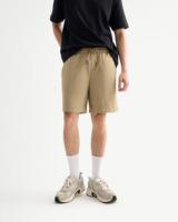 Shorts décontractés pour hommes à taille mi-haute avec cordon de serrage, en coton, taille élastique, non tissé, respirant, écologique, séchage rapide, couleur unie