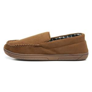 The <strong>Slipper</strong> Company <strong>Mens</strong> Moccasin Brown <strong>Slipper</strong> with Memory Foam Midsole and Rubber Outsole-Size 8 <strong>UK</strong> - Product Image 1