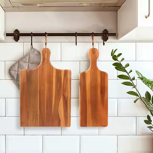 Planche à découper carrée en bois d'acacia avec poignée, épaisseur personnalisée, passe au lave-vaisselle, pour viande, pain, légumes - Saniya Handicraft - Product Image 2