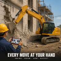 Excavatrice sur chenilles d'occasion Premium C350, 3000 heures de fonctionnement, avec télécommande sans fil pour carrière et construction