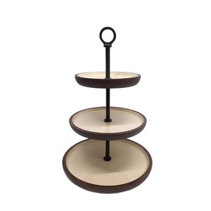 Support à gâteau élégant en marbre en gros, 2 niveaux, plateau supérieur et support en métal, finition noire, plateau de service fait à la main, personnalisé en gros - Product Image 6