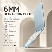Funda con Teclado para Tablet al por Mayor OEM, Ligera, de Aluminio, con Función Inteligente de Activación/Suspensión y Teclas Resistentes a Salpicaduras