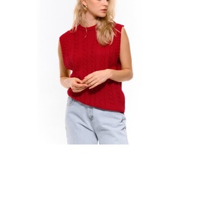 Top Corto Sexy sin Mangas de Punto Acanalado, Bralette Deportivo Ajustado, Suéter con Cuello Redondo, Chaleco Corto de Invierno de Spandex y Algodón para Mujer, Proveedor BD - Product Image 6