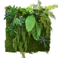 Simulation de feuilles vertes et feuillages d'herbe mur artificiel lierre haie plante avec mur de clôture mur d'herbe