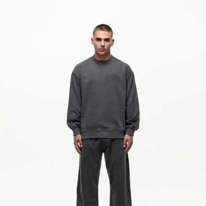 Fashionable Washed <b>Grey</b> <b>Sweatshirt</b> with Soft Fabric and Relaxed Fit Perfect for Everyday Style and Layering - Product Image 6