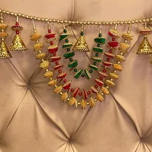 Bandarwal metallo decorativo etnico Bandarwal Toran impiccagioni per porte ideale per Diwali