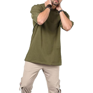 T-shirts pour hommes 100% coton biologique, tailles personnalisées, col rond respirant, vêtements de sport de haute qualité avec logo personnalisé OEM - Product Image 6