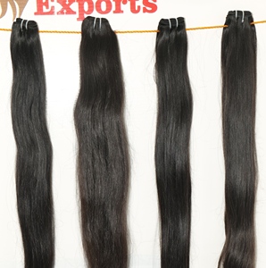 Extensiones de trama de cabello Remy indio de la mejor calidad, paquete recto de cabello humano puro sin procesar de primera calidad para Volumen de longitud instantánea - Product Image 6