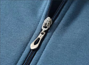 Sweats à capuche zippés en coton épais de haute qualité avec logo en relief personnalisé Sweatshirts à capuche pour hommes - Product Image 2