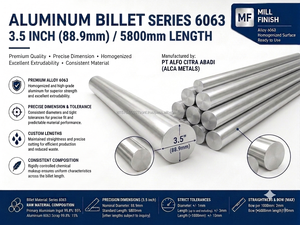 Barras de Aluminio 6063, Estándar ASTM, Marca OEM, Diámetro de 3-8 Pulgadas, Grado Primario, Servicio de Corte No Secundario - Product Image 6