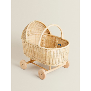 Vente en gros de poussette en rotin | Landau porte-bébé en bambou Poussettes en rotin pour enfants Jouets durables pour tout-petits - Product Image 4