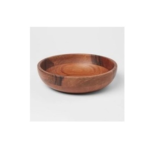Bol de service de mariage en bois naturel laqué, artisanal, design personnalisé, bol à salade, fruits, service moderne, bol en bois de luxe - Product Image 3
