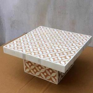 Exhibidor de Pasteles Artesanal con Incrustaciones de Hueso y Diseño Intrincado, Soporte de Exhibición de Postres Hecho a Mano de Primera Calidad para Ocasiones Especiales - Product Image 5